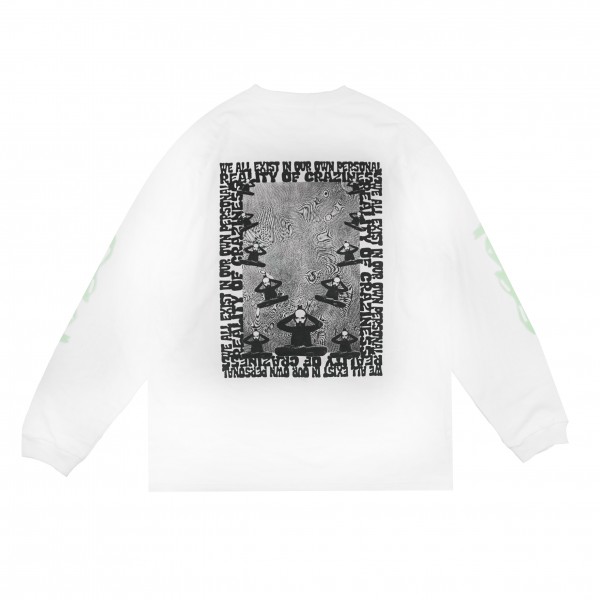 JODOROWSKY LONG SLEEVE T-SHIRT WHITE | ALIVEWITHBRAIN